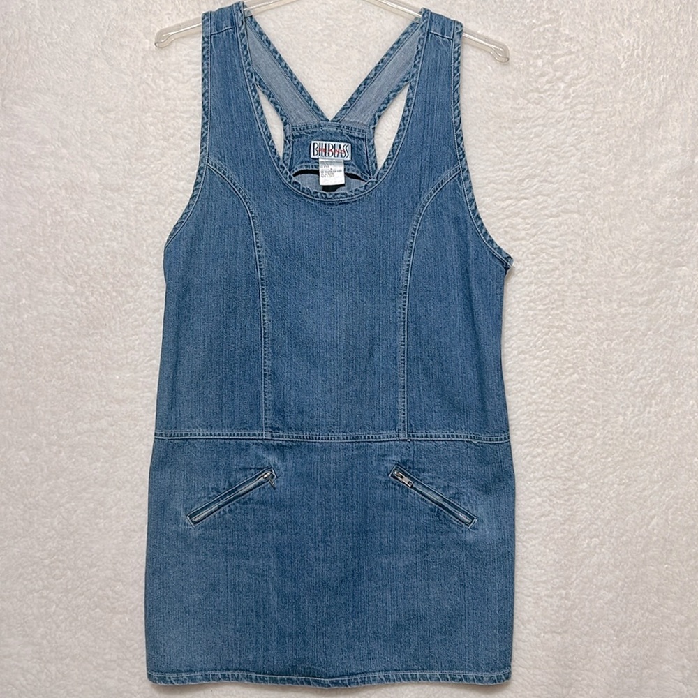 Vintage Bill Blass jeans denim jumper overall dress size large